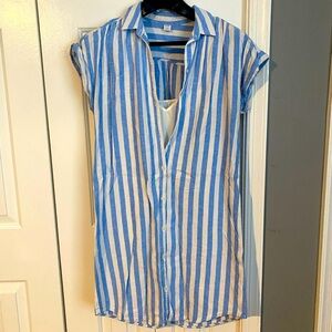 Striped button up dress